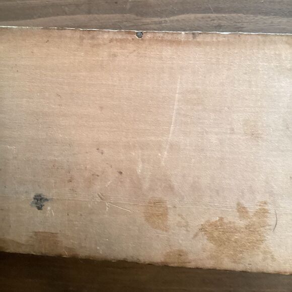 VINTAGE WOOD PYROGRAPHY HANDMADE HINGED GLOVE BOX - Picture 7 of 8